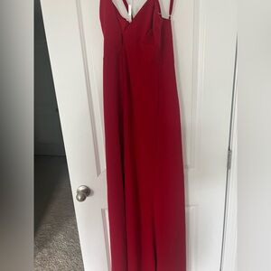 Lulu's Elegant Red Maxi Dress